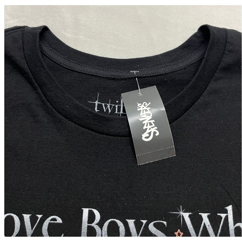 Twilight Saga T-Shirt Men XL Black I Love Boys Who Sparkle Edward Cullen Vampire - Picture 8 of 10